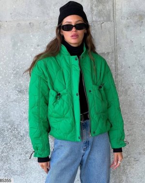 Короткая молодежная деми курточка с удобными карманами с 42 по 48 размер - 8334028 - SvitStyle