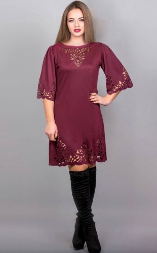 Жіноча сукня бордовий (Валенсія) - SvitStyle