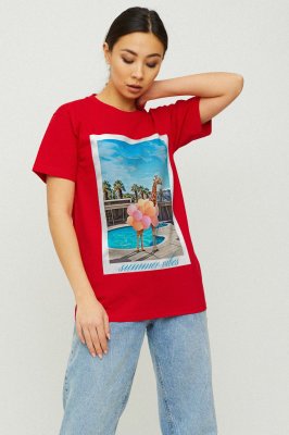 Футболка Boyfriend / air print / - 8630450 - SvitStyle