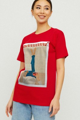 Футболка Boyfriend / air print / - 8630457 - SvitStyle