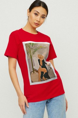 Футболка Boyfriend / air print / - 8630469 - SvitStyle