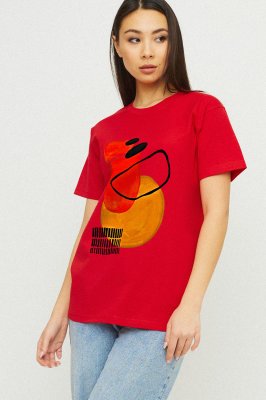 Футболка Boyfriend / air print / - 8630475 - SvitStyle