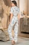 Пижама женская/домашний комплект рубашка + брюки вискоза Mia-Amore Nika 1636 (8)