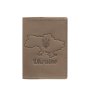 Шкіряна обкладинка для паспорта з мапою України світло-бежевий Crazy Horse (6)