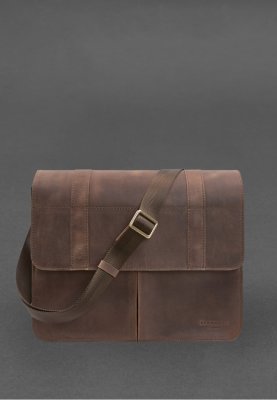 Шкіряна сумка-портфель Classic темно-коричневий Crazy Horse - 8594018 - SvitStyle