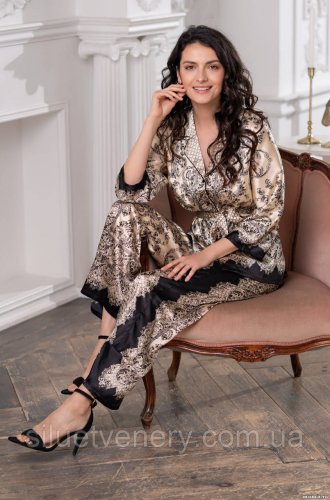 Пижама женская/домашний комплект шелк Penelopa 3696 Mia-Amore - SvitStyle