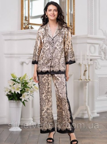 Пижама женская/домашний комплект шелк Penelopa 3696 Mia-Amore L - SvitStyle