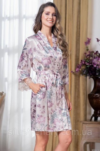 Короткий жіночий халат Міракл 3544 Mia-Amore 2XL/3XL - SvitStyle