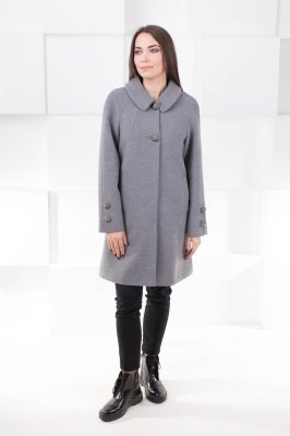 Жіноче пальто "Принцеса" сіре | Купити пальто в інтернеті - 6745683 - SvitStyle