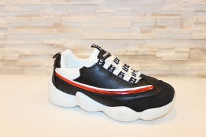 Кросівки чорні з білими вставками код Т271 - 8610204 - SvitStyle