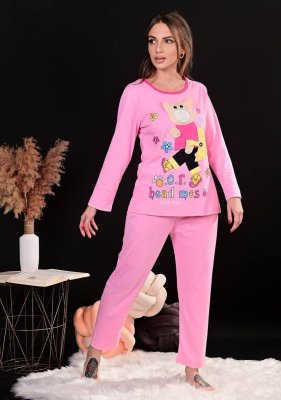 Піжама жіноча рожева кофта та штани код П551 - 8611175 - SvitStyle