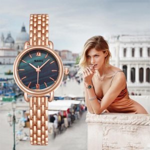 Наручний жіночий годинник із золотистим браслетом код 677 - 8611287 - SvitStyle