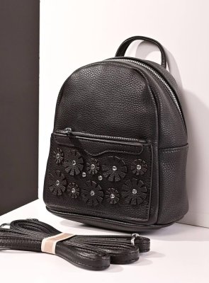 Жіночий маленький рюкзак чорний код 7-16 - 8611742 - SvitStyle