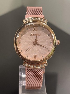 Жіночий наручний годинник із рожевим браслетом код 711 - 8613163 - SvitStyle
