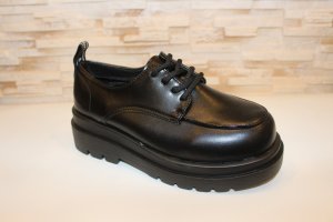 Туфлі жіночі чорні на шнурівці Т1701 40 - 8628329 - SvitStyle