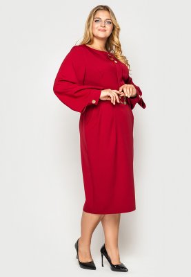 Элегантное платье женское Екатерина бордо - 7901829 - SvitStyle