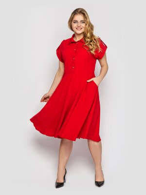 Платье Альмира красное - 8130355 - SvitStyle