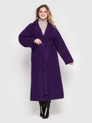 Демісезонне жіноче пальто Олеся фіолет - 8483866 - SvitStyle
