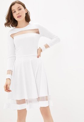 Жіноче плаття Подіум Azales 21139-WHITE XS Білий - 8582027 - SvitStyle