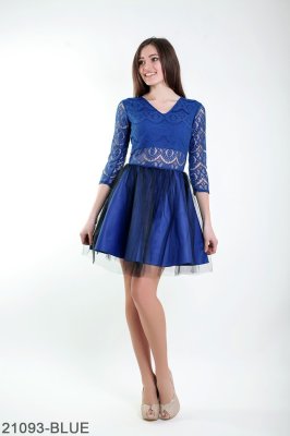 Жіноче плаття Подіум Bella 21093-BLUE XS Синій - 8582111 - SvitStyle