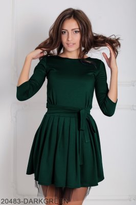 Жіноче плаття Подіум Lablis 20483-DARKGREEN XS Зелений - 8582302 - SvitStyle