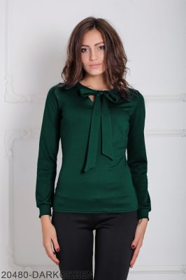 Жіноча блузка Подіум Gabliela 20480-DARKGREEN XS Зелений - 8582308 - SvitStyle
