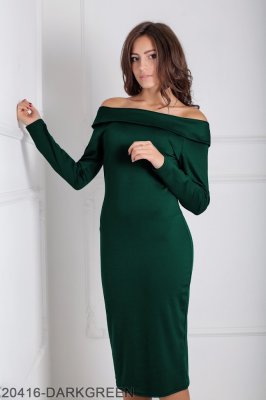 Жіноче плаття Подіум Krespo 20416-DARKGREEN XS Зелений - 8582314 - SvitStyle