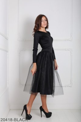 Жіноче плаття Подіум Lashes 20418-BLACK XS Чорний - 8582637 - SvitStyle