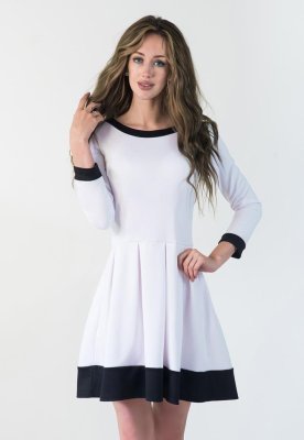 Жіноче плаття Подіум Aconite 13907-WHITE S Білий - 8583596 - SvitStyle