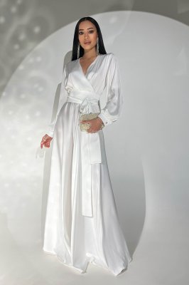 Вечірня сукня "Шик" з ніжного шовку білого кольору м. Харків - 8553211 - SvitStyle