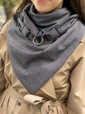 Теплий шарф My Scarf двосторонній , унісекс з вкрапленнями малюнку - 8595146 - SvitStyle