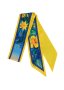 Комплект твіллі + косинка Квіти України жовто-синій від Myscarf (2)