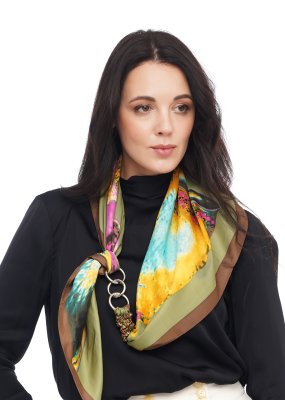 Дизайнерська хустка my scarf "Хамелеон" шийна хустка, подарунок жінці - 8408688 - SvitStyle