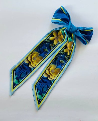 Твіллі авторський  Квітка незламності  від Myscarf принт 3D у подарунковій кор - SvitStyle