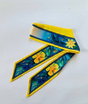 Твіллі авторський My Scarf двосторонній Квітка Незламності - 8627582 - SvitStyle