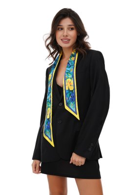 Твіллі двосторонній Квіти України жовто-синій від Myscarf - 8642850 - SvitStyle