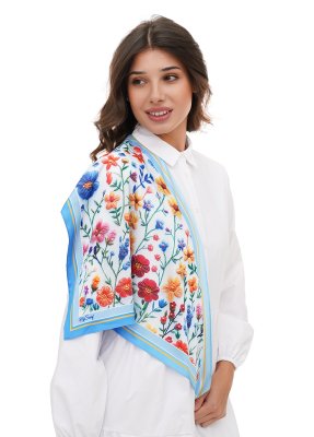 Косинка дизайнерська, бандана "Польові квіти" від My Scarf - 8642885 - SvitStyle