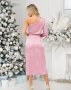 Рожева шовкова сукня з асиметричною горловиною (3)