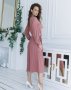 Рожеве приталене плаття з плісировкою (2)