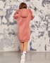 Рожеве тепле плаття з кишенею і капюшоном (3)