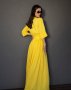 Довга сукня з жовтої бавовни (3)