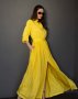 Довга сукня з жовтої бавовни (2)