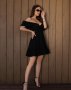 Чорна сукня з бавовняної прошви з відкритою спиною (2)