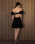 Чорна сукня з бавовняної прошви з відкритою спиною (3)