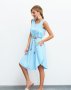 Блакитна сукня-трапеція із закругленим низом (2)