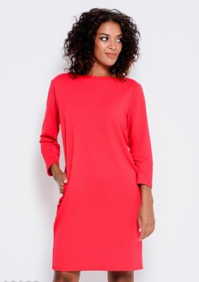 Bonita Червоне трикотажне плаття з довгими рукавами і кишенями 6537-01 - 8323504 - SvitStyle