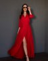 Довга сукня з червоної бавовни (1)