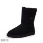 UGG Bailey Button Black Уггі жіночі чорні (2)