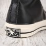 Converse Chuck 70 Hi Black White Leather Кеди шкіра чорно-білі (рр 36-44) (4)