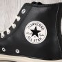 Converse Chuck 70 Hi Black White Leather Кеди шкіра чорно-білі (рр 36-44) (3)